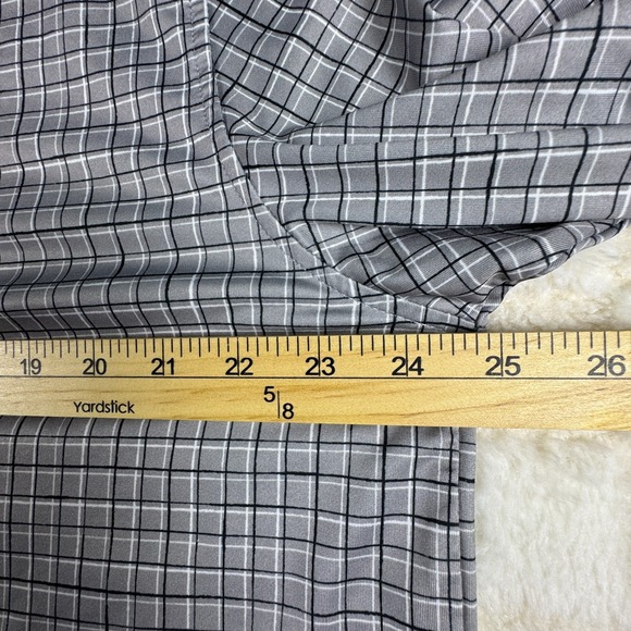 FootJoy Men's Large Gray Plaid Polo Shirt Sunnyside Country Club Sleeve Logo - Picture 9 of 13